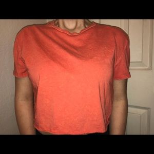 Orange crop top
